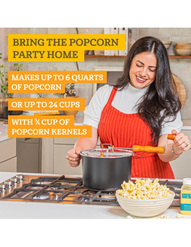 Máquina de Palomitas Gourmet Franklin 6 Qt con Kit Orgánico