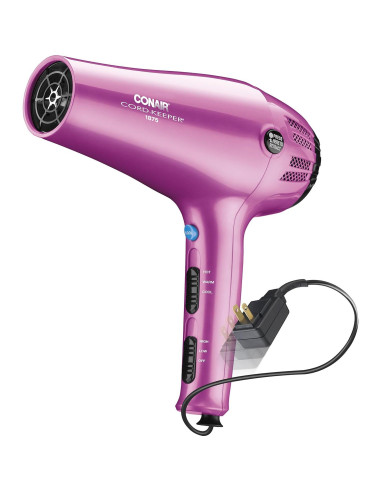 Secador de Pelo Conair Cord-Keeper 1875W Rosa con Cable Retráctil