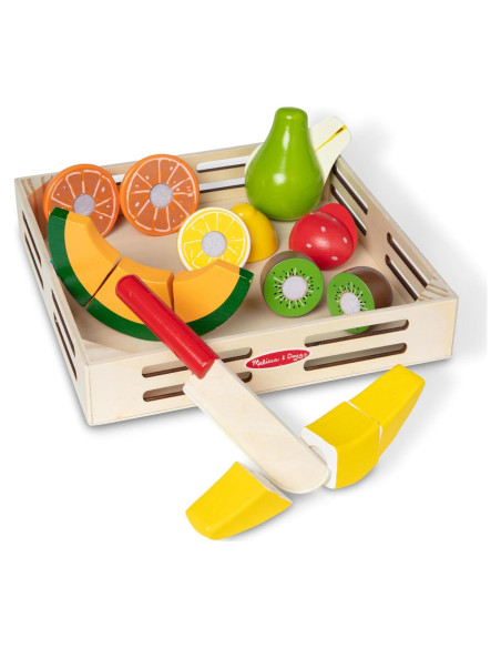 Juego de Frutas para Cortar Melissa & Doug - 17 Piezas de Madera Juego de Frutas para Cortar Melissa & Doug - 17 Piezas de Madera