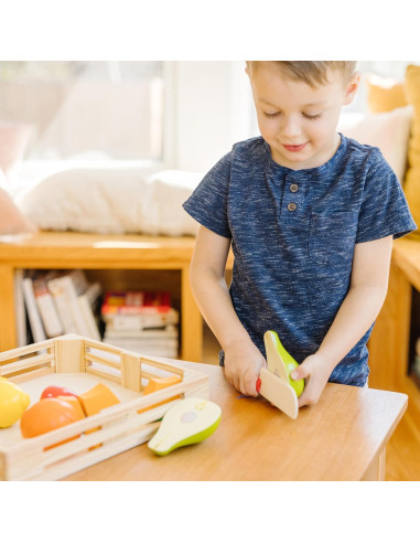 Juego de Frutas para Cortar Melissa & Doug - 17 Piezas de Madera