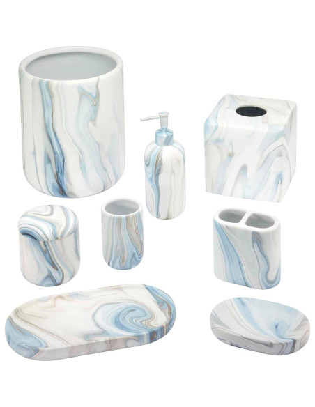 Bandeja de tocador Avanti Linens Waves Azul 26.4x2.5cm Bandeja de tocador Avanti Linens Waves Azul 26.4x2.5cm