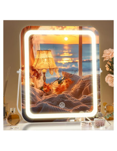 Espejo de Tocador LED Hasipu 25.4x30.5 cm 3 Modos Luz