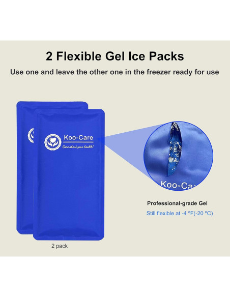 Koo-Care Paquete de Hielo Reutilizable 28x15 cm - 2 Unidades Koo-Care Paquete de Hielo Reutilizable 28x15 cm - 2 Unidades