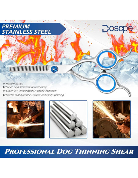 Tijeras de Adelgazamiento para Perros Doscpe 16.99 cm Acero Inoxidable Tijeras de Adelgazamiento para Perros Doscpe 16.99 cm Acero Inoxidable