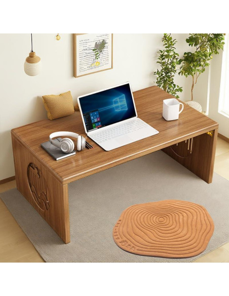 Mesa de café plegable Ekjkldo 80 cm de bambú marrón Mesa de café plegable Ekjkldo 80 cm de bambú marrón
