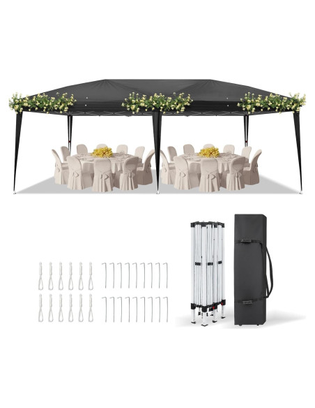 Carpa Plegable VINGLI 10x6 m Impermeable con Bolsa de Transporte Carpa Plegable VINGLI 10x6 m Impermeable con Bolsa de Transporte