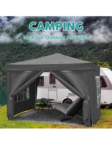 Carpa Plegable 3x3m LJLB con 4 Paredes Removibles UPF 50+