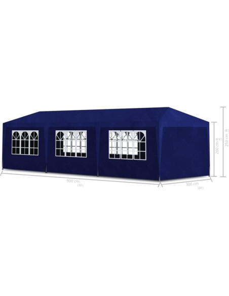 Carpa Plegable MNISDFL 10x3m Azul Resistente al Agua Carpa Plegable MNISDFL 10x3m Azul Resistente al Agua