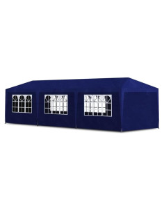 Carpa de Fiesta GeoHome 9.0x3.0m Azul Resistente al Agua