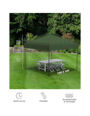 Carpa Plegable DEXSO 3.05x3.05m Impermeable con Paredes