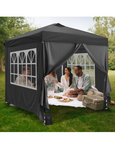 Carpa Plegable VINGLI 10x10m con Paredes Laterales y Sacos