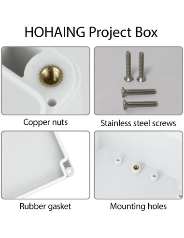 Caja de Proyecto Eléctrica HoHaing IP65 ABS 83x81x56mm Gris