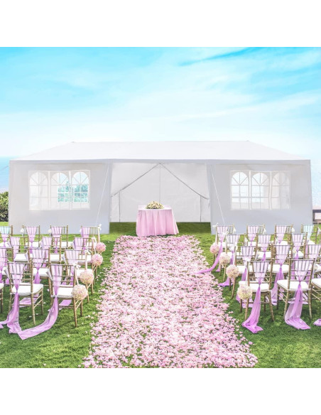 Carpa de Fiesta Gazebo Canopy 3x9m Impermeable Blanca Carpa de Fiesta Gazebo Canopy 3x9m Impermeable Blanca