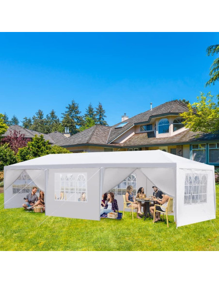 Carpa de Fiesta Gazebo Canopy 3x9m Impermeable Blanca Carpa de Fiesta Gazebo Canopy 3x9m Impermeable Blanca