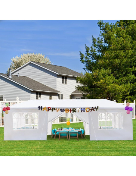 Carpa de Fiesta Gazebo Canopy 3x9m Impermeable Blanca Carpa de Fiesta Gazebo Canopy 3x9m Impermeable Blanca