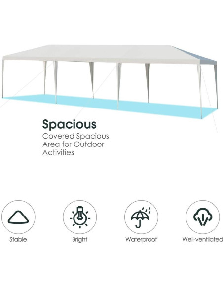 Carpa de Exterior LDAILY 9.14m x 3.66m Impermeable para Fiesta Carpa de Exterior LDAILY 9.14m x 3.66m Impermeable para Fiesta