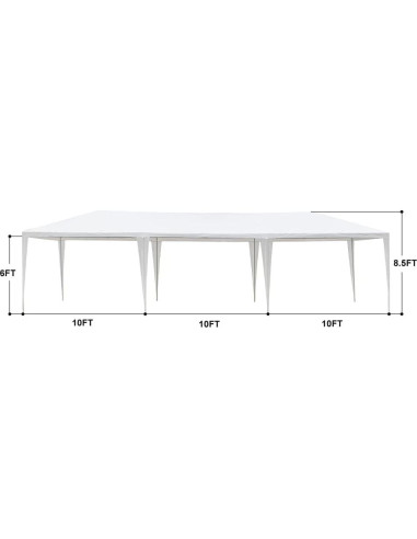 Carpa Pérgola Impermeable MATONELL 3x9m 7 Lados para Eventos