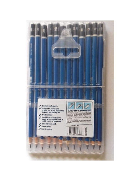Lápiz de Madera Staedtler Mars Lumograph 12 Grados con Afilador Lápiz de Madera Staedtler Mars Lumograph 12 Grados con Afilador