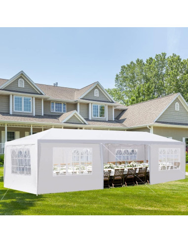 Carpa Pérgola Impermeable MATONELL 3x9m 7 Lados para Eventos