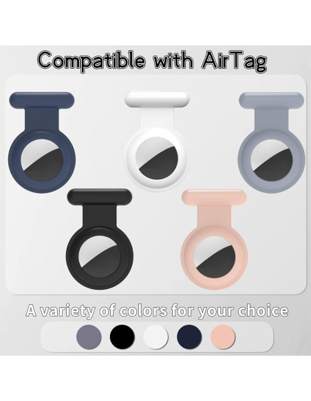 Funda de Silicona para Apple AirTag 2021 - 2 Pack Negro Funda de Silicona para Apple AirTag 2021 - 2 Pack Negro