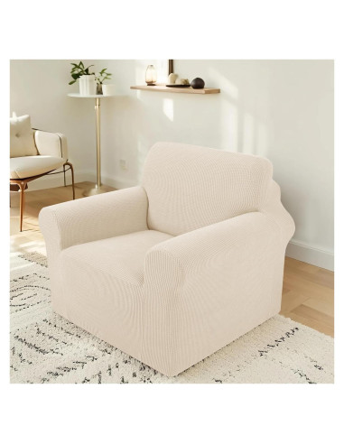Funda de Sofá Estirable Luxshare Home Beige 1 Plaza 50.8-101.6 cm