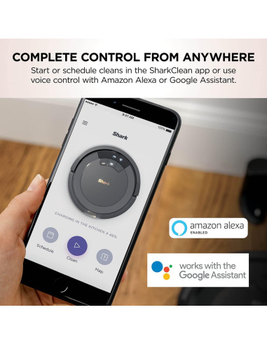 Aspiradora Robótica Shark ION AV753, Wi-Fi, 120 min, Gris