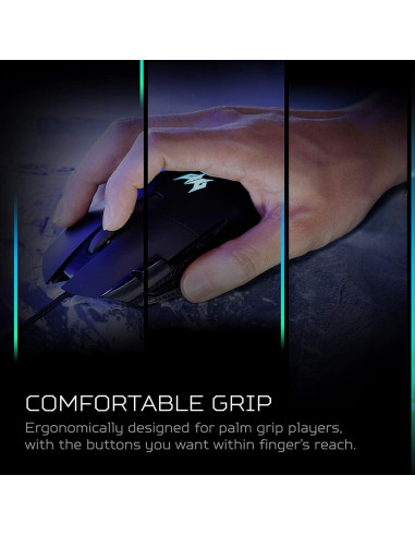 Ratón Gaming Acer Predator Cestus 315 con Sensor PixArt y 8 Botones