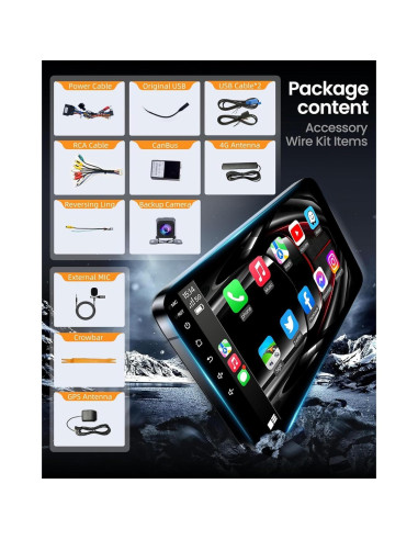 Estéreo de Coche Fortdows 10'' Android 12 para Nissan Altima 2013-2015
