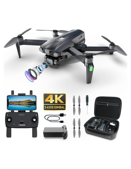 Drone BEZGAR BD901 con Cámara 4K, Gimbal 3 Ejes, 3000m Drone BEZGAR BD901 con Cámara 4K, Gimbal 3 Ejes, 3000m