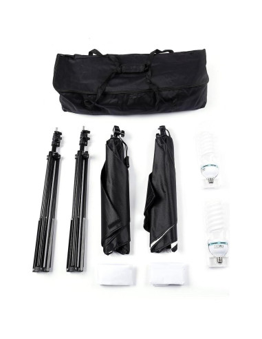 Kit de Iluminación Kshioe con 2 Softboxes y Bombillas 135W