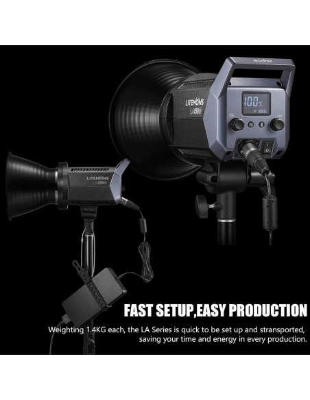 Kit de Luz de Video Godox LA150D 2 Pack 380W LED 5600K Kit de Luz de Video Godox LA150D 2 Pack 380W LED 5600K