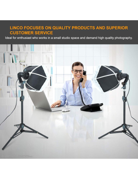 Kit de Iluminación de Estudio Fotográfico LINCO AM115 5000K Kit de Iluminación de Estudio Fotográfico LINCO AM115 5000K