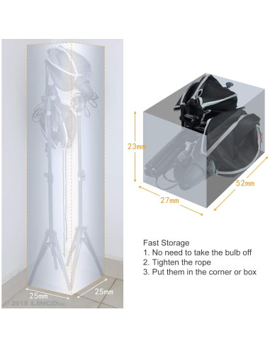 Kit de Iluminación de Estudio Fotográfico LINCO AM115 5000K
