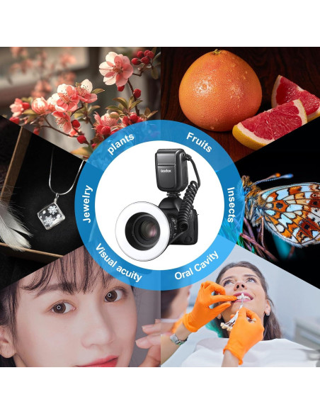 Flash Anular Macro Godox MF R76 76Ws TTL 660 Flashes Flash Anular Macro Godox MF R76 76Ws TTL 660 Flashes