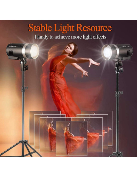 Flash Estroboscópico Godox AD300Pro 300Ws con Batería y Soporte Flash Estroboscópico Godox AD300Pro 300Ws con Batería y Soporte