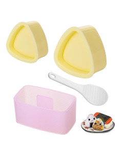 Kit de Moldes de Arroz Musubi MASEMOLD 3 Piezas Amarillo