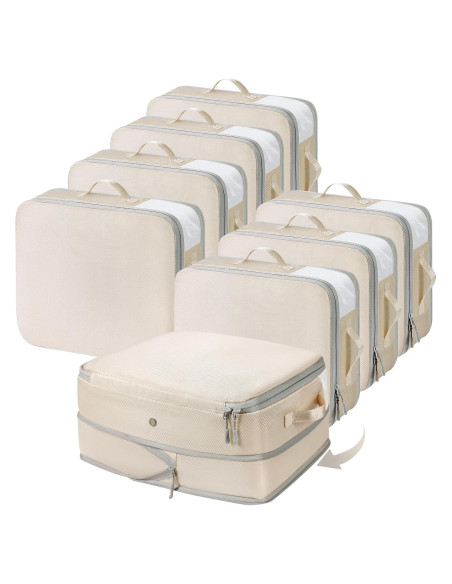 Bolsa de Almacenamiento DIMJ 19L 8 Paquetes con Ventana Beige Bolsa de Almacenamiento DIMJ 19L 8 Paquetes con Ventana Beige