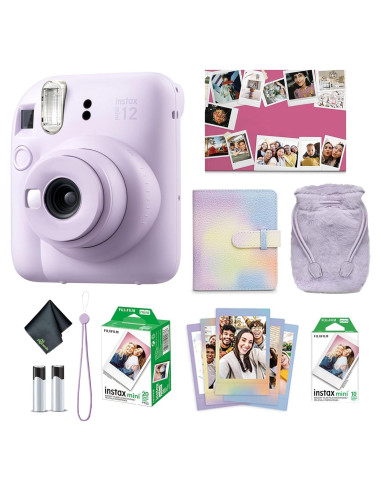 Cámara Instantánea Fujifilm Instax Mini 12 Púrpura Lila 2024 + 20 Hojas