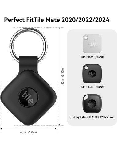 Funda de Silicona SkyArmor para Tile Mate 2024 - 2 Paquete Negro