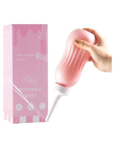 Bidet Portátil OFFO Rosa 500ml con Bolsa de Viaje