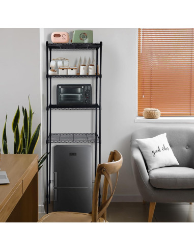 Soporte Organizador Huwena para Mini Nevera 4 Niveles Negro