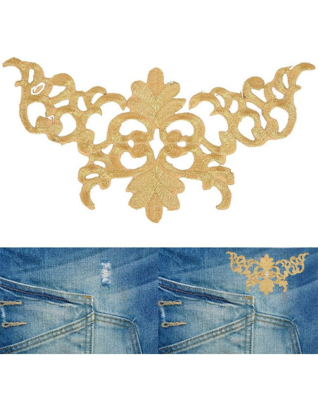 4 Parches Bordados Florales Tomotato para Decoración de Ropa 4 Parches Bordados Florales Tomotato para Decoración de Ropa