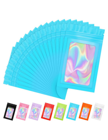 Bolsas Reutilizables JTIEO 50 Pcs 6.1x9.9cm Holográficas
