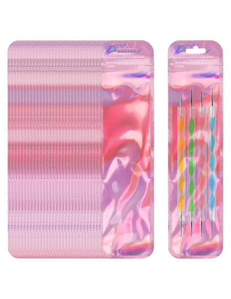 200 Bolsas Holográficas Reutilizables TAICHEUT 21.8x5.6cm Rosa 200 Bolsas Holográficas Reutilizables TAICHEUT 21.8x5.6cm Rosa
