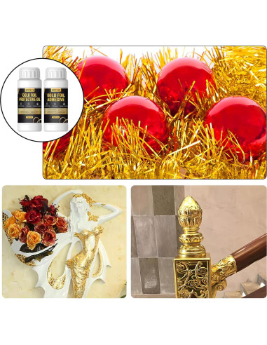 Kit de Dorado Completo BDYLYS - Adhesivo, Barniz y 100 Hojas de Oro