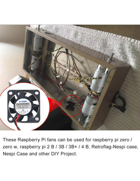 Ventilador Raspberry Pi 2pcs MakerFocus 3.3V 5V Silencioso Ventilador Raspberry Pi 2pcs MakerFocus 3.3V 5V Silencioso