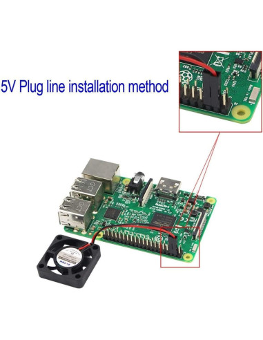 Ventilador Raspberry Pi 2pcs MakerFocus 3.3V 5V Silencioso