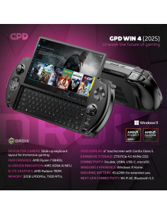 GPD WIN 4 2025 - PC de juegos portátil AMD Ryzen 7, 32GB RAM, 2TB SSD 2