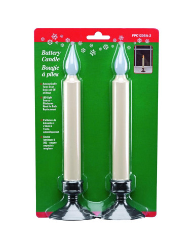 Vela LED Sin Llama Xodus FPC1205A-2 22.6 cm 2 Piezas