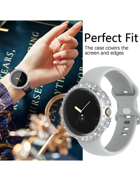 Funda Wugongyan para Google Pixel Watch 2 con Cristal Templado Funda Wugongyan para Google Pixel Watch 2 con Cristal Templado